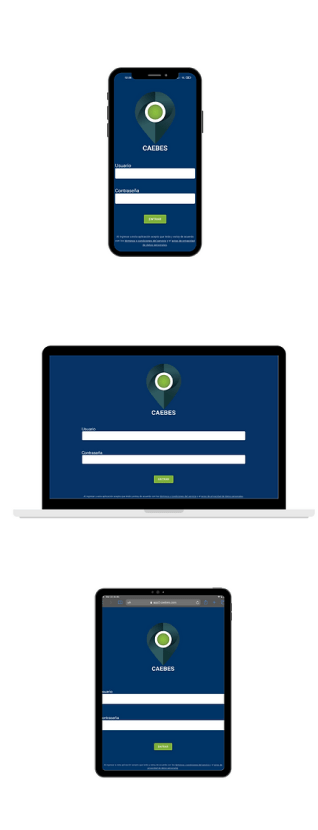 Caebes App devices responsive